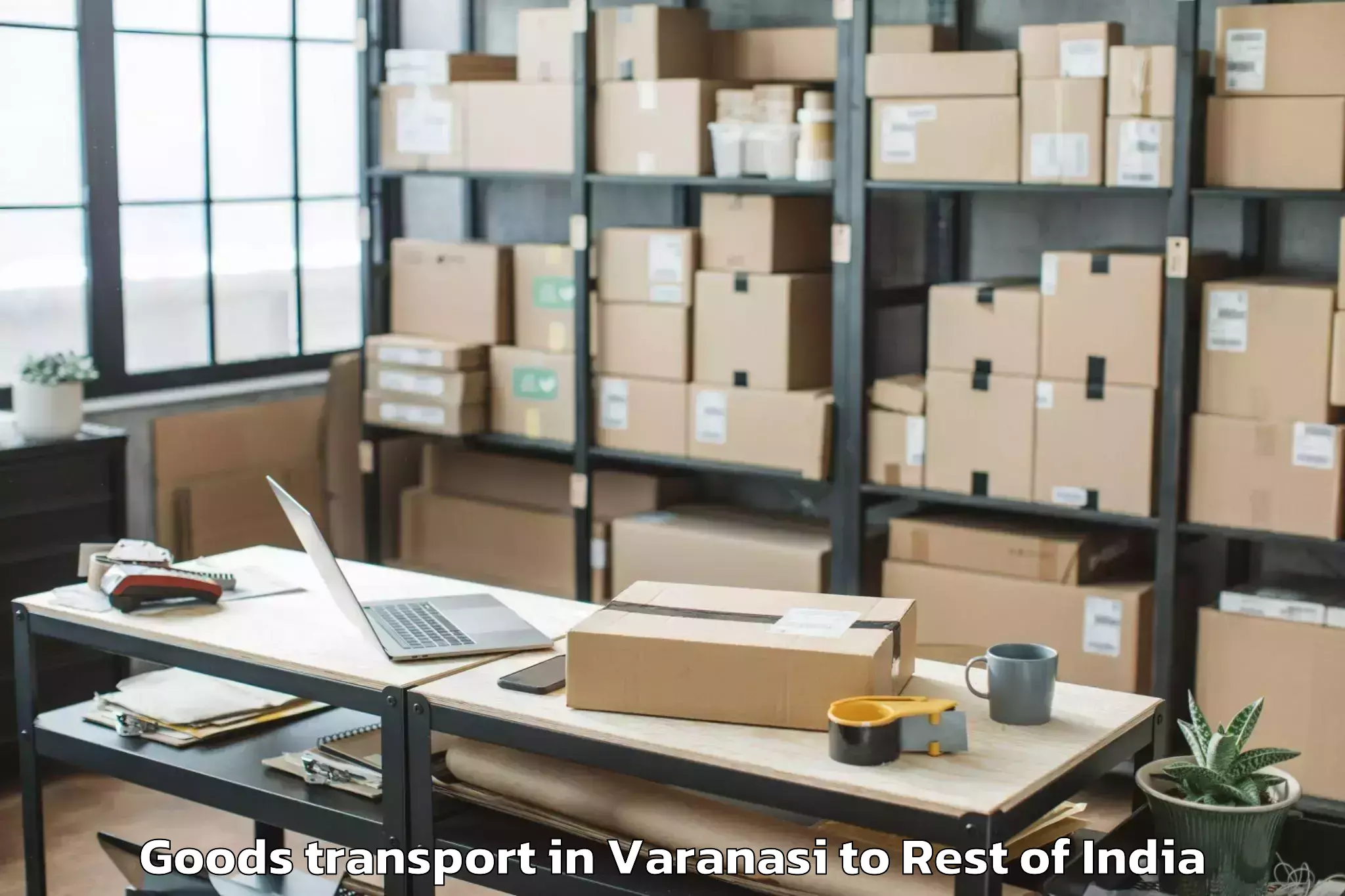 Book Varanasi to Waddepally Goods Transport